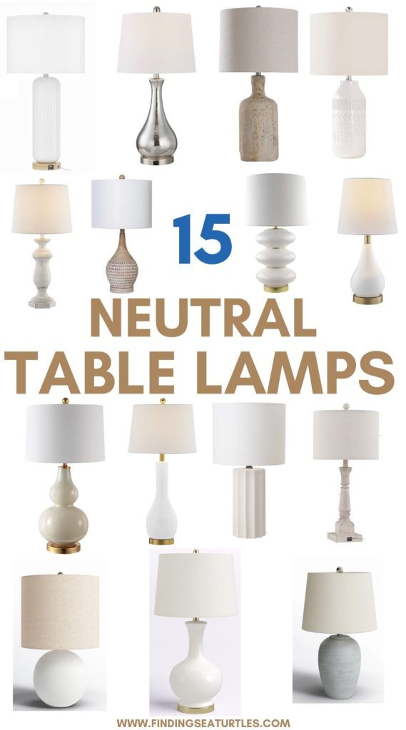 15 Neutral Table Lamps #NeutralTableLamps #NeutralChristmasTableLamps