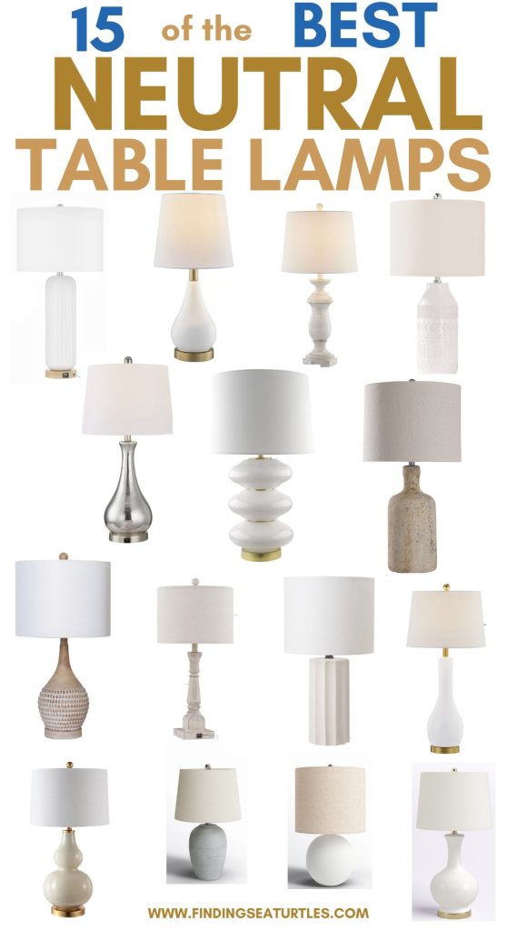 15 of the Best Neutral Table Lamps #NeutralTableLamps #NeutralChristmasTableLamps