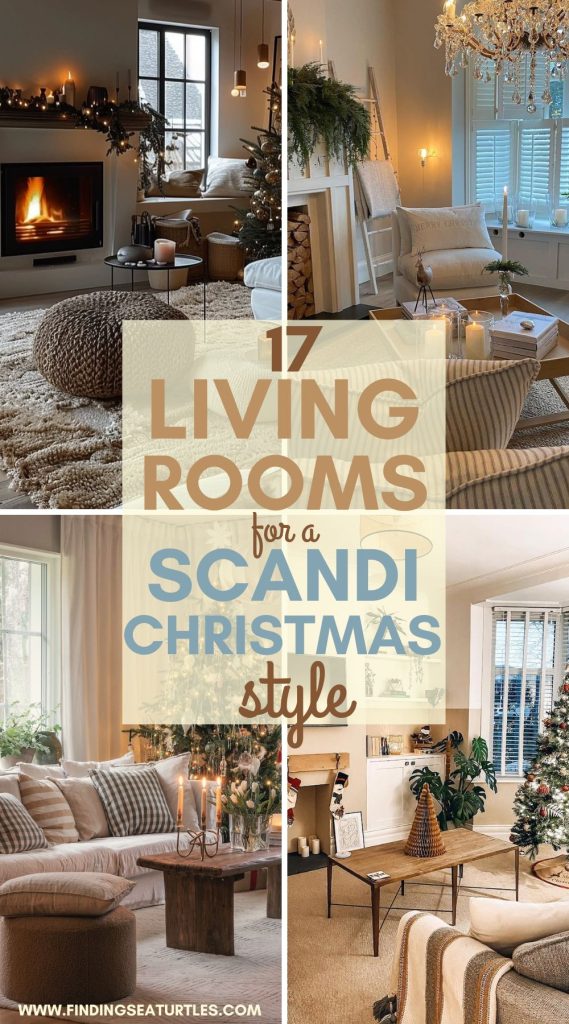 17 Living Rooms for a Scandi Christmas style #Christmas #ScandiChristmas #NeutralLivingRooms #ScandiChristmasStyling 