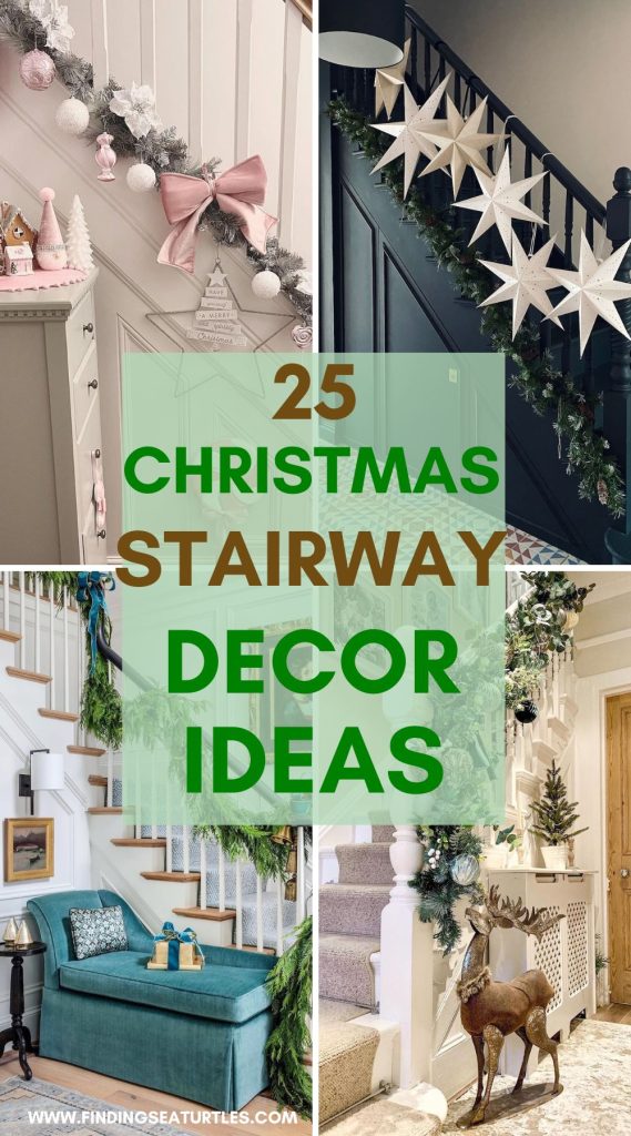 25-Christmas-Stairway-Decor-Ideas #Christmas #ChristmasStairway # #ChristmasStairwayDecorIdeas 