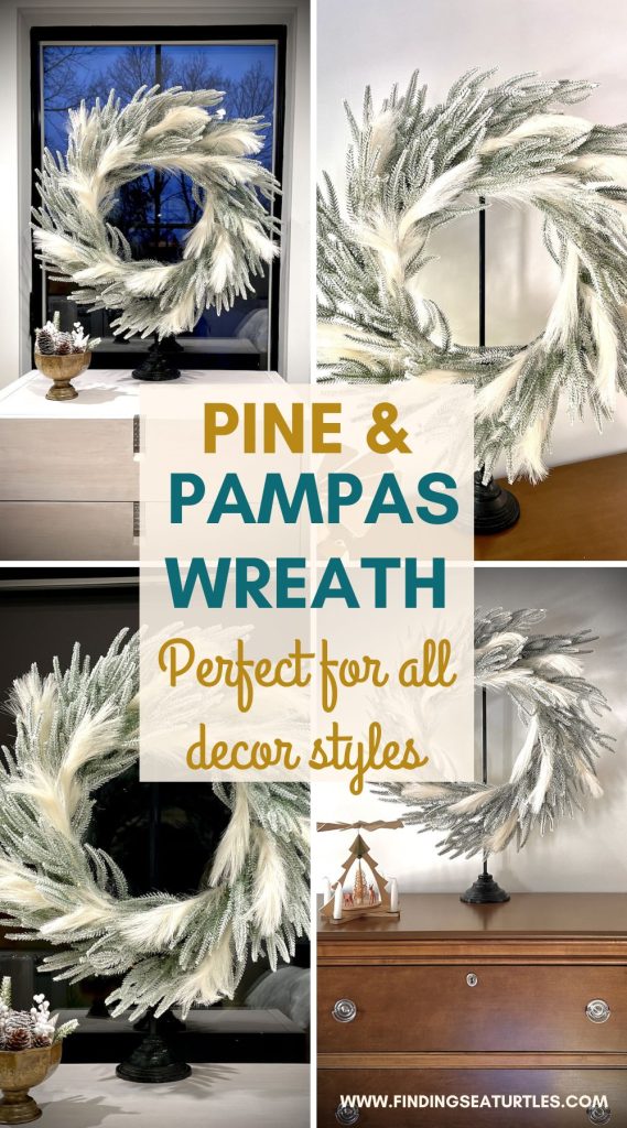 Pine & Pampas Wreath Perfect for all decor #Christmas #PineandPampasWreath #ChristmasWreath #NeutralChristmasStyling styles