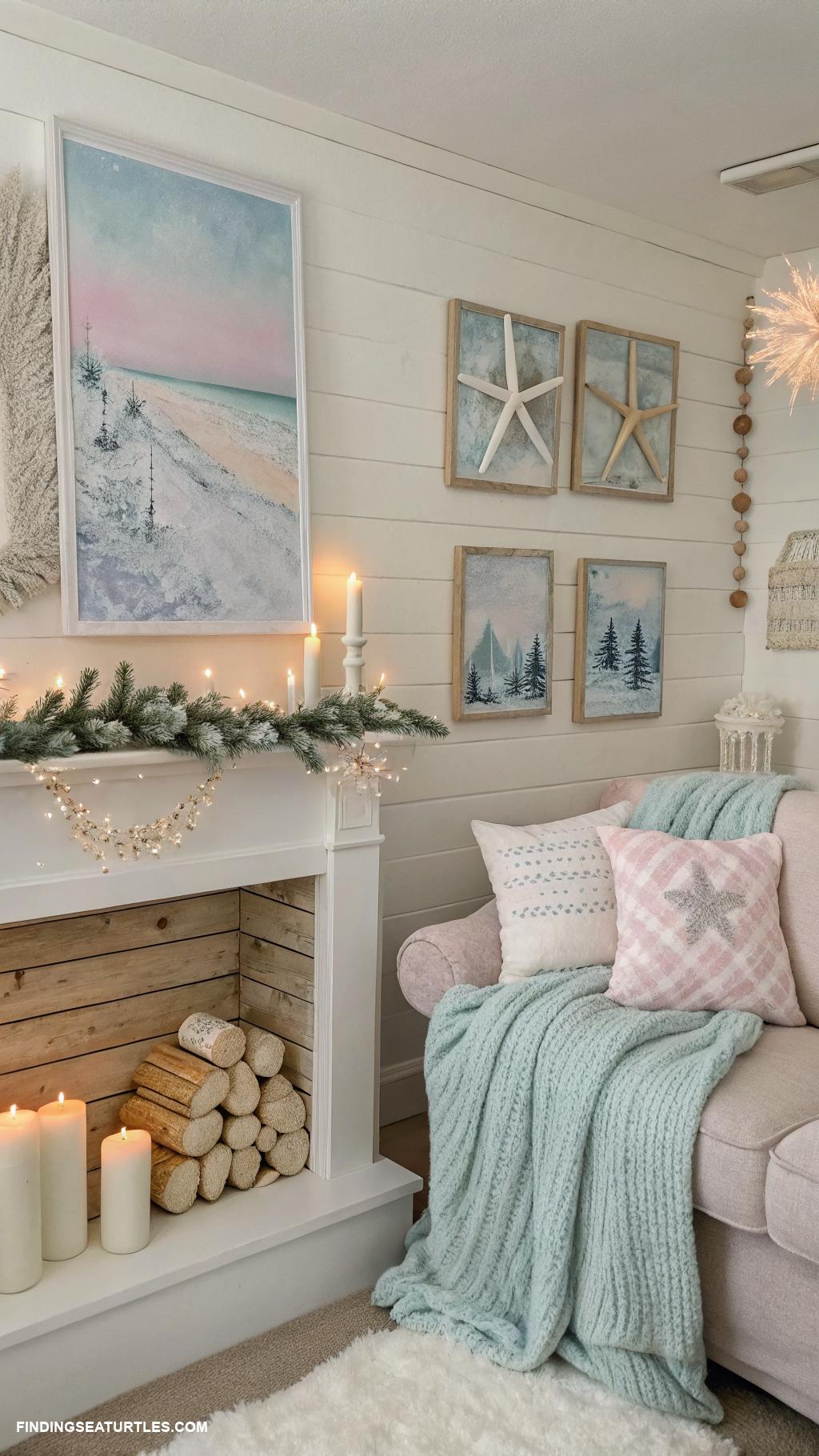 cozy-winter-home-decor-ideas-Hang-winter-themed-art-on-walls