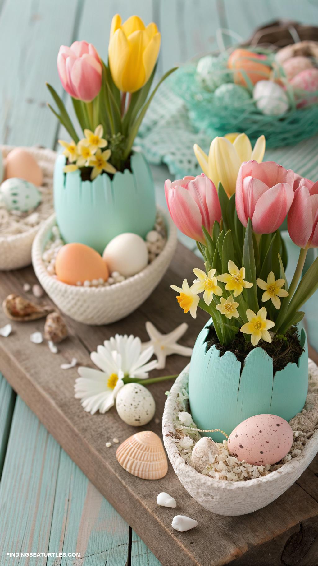 christian-easter-crafts-Eggshell-planter-with-flowers
