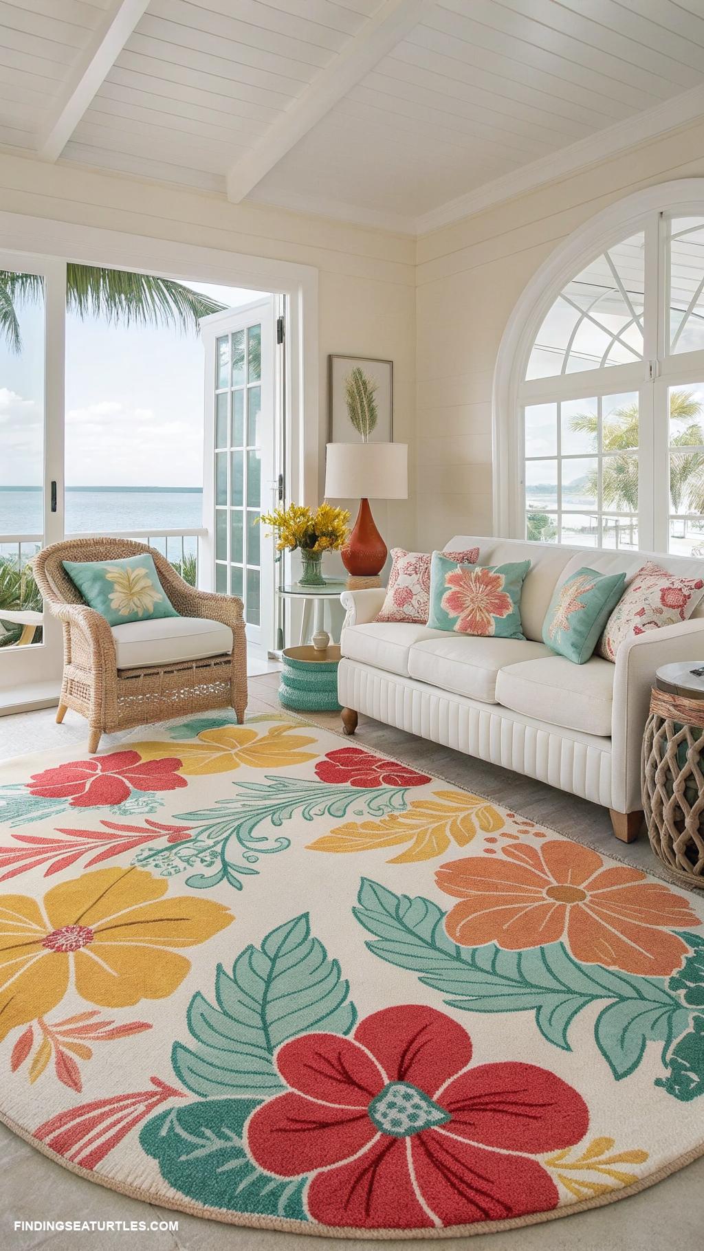 spring-home-decor-Bright-area-rugs-with-floral-patterns