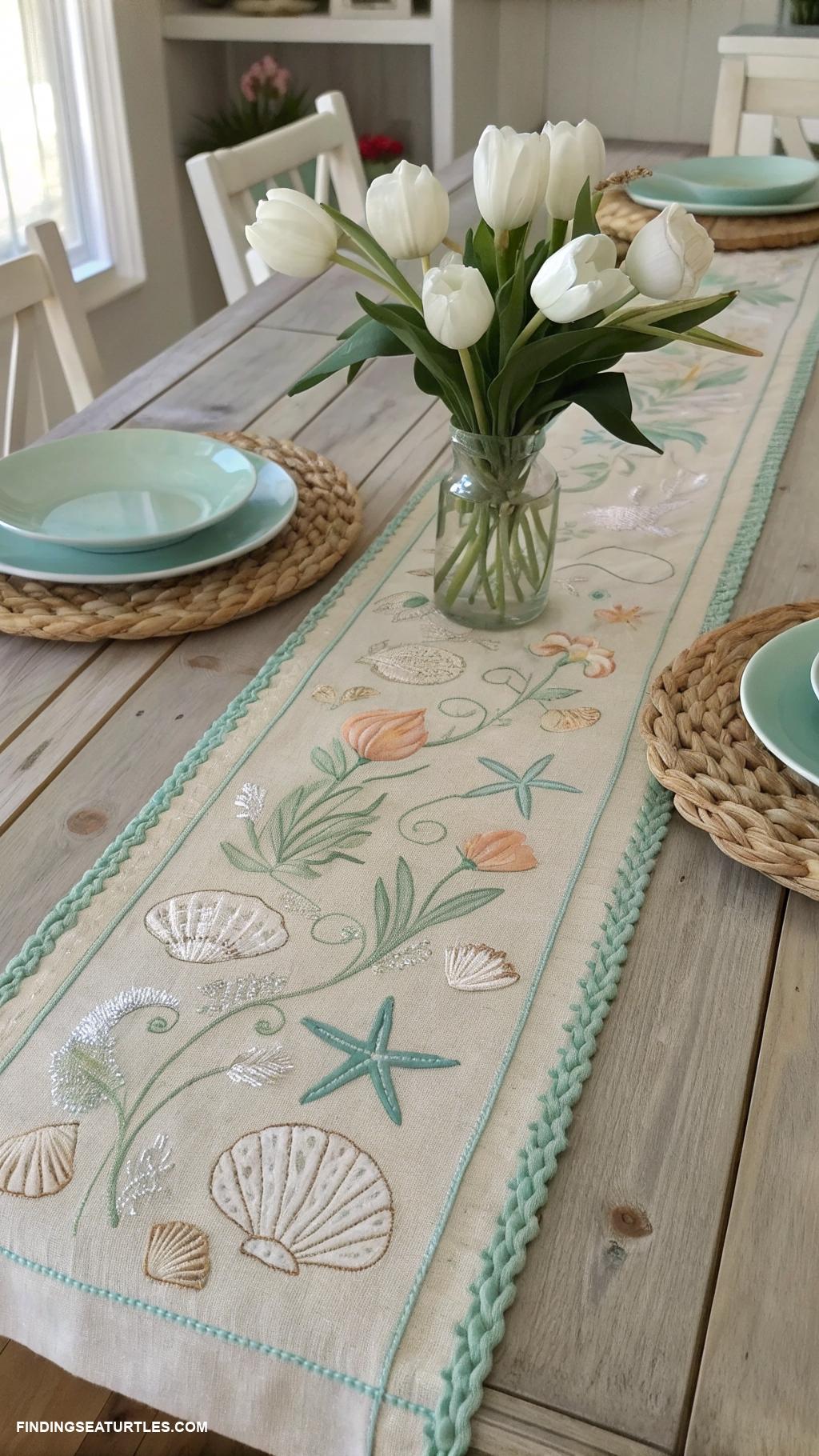 spring-home-decor-Embroidered-table-runners-for-dining-tables